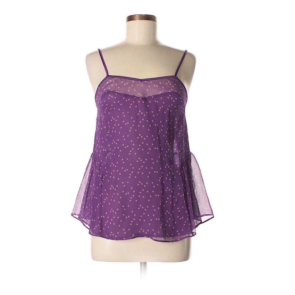 STELLA MCCARTNEY Purple SILK Star Print Camisole Top NEW NWT Med Medium